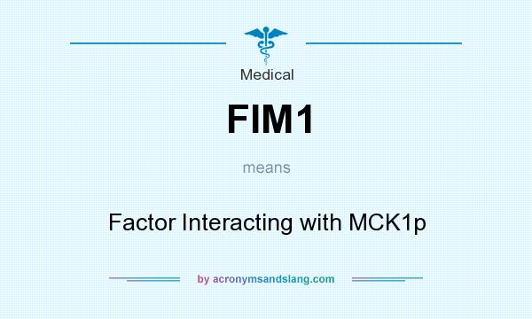 What does FIM1 mean? It stands for Factor Interacting with MCK1p