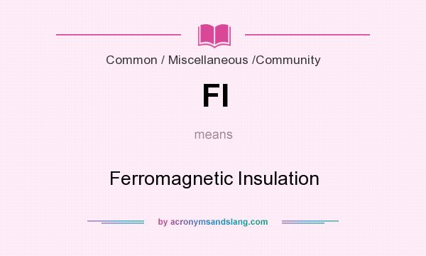 What does FI mean? It stands for Ferromagnetic Insulation