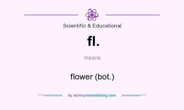 What does fl. mean? It stands for flower (bot.)