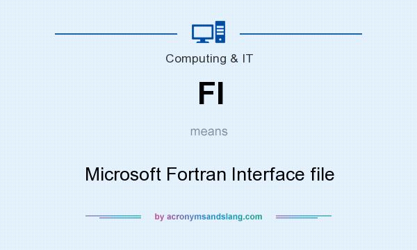 What does FI mean? It stands for Microsoft Fortran Interface file