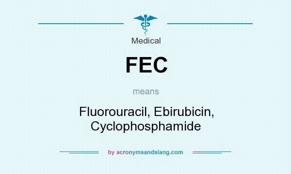 What does FEC mean? It stands for Fluorouracil, Ebirubicin, Cyclophosphamide