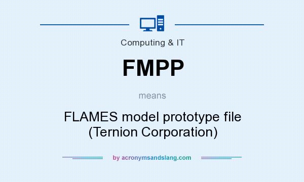 What does FMPP mean? It stands for FLAMES model prototype file (Ternion Corporation)