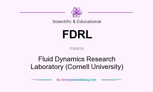 What does FDRL mean? It stands for Fluid Dynamics Research Laboratory (Cornell University)