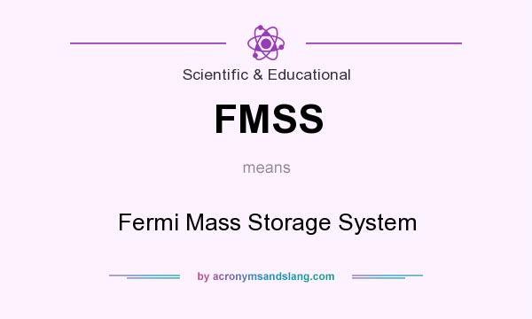 What does FMSS mean? It stands for Fermi Mass Storage System