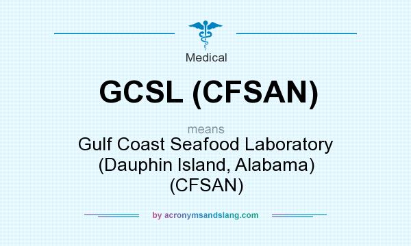 What does GCSL (CFSAN) mean? It stands for Gulf Coast Seafood Laboratory (Dauphin Island, Alabama) (CFSAN)