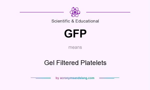 What does GFP mean? It stands for Gel Filtered Platelets