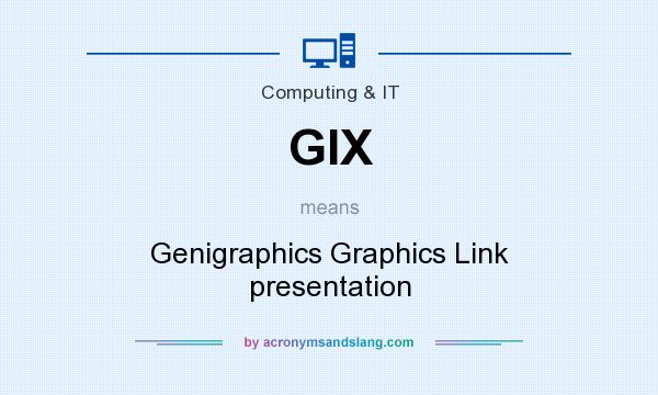 What does GIX mean? It stands for Genigraphics Graphics Link presentation