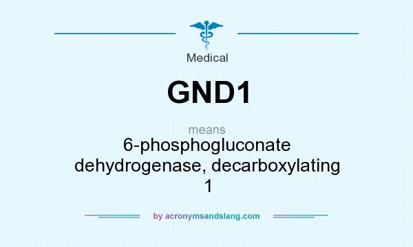 What does GND1 mean? It stands for 6-phosphogluconate dehydrogenase, decarboxylating 1