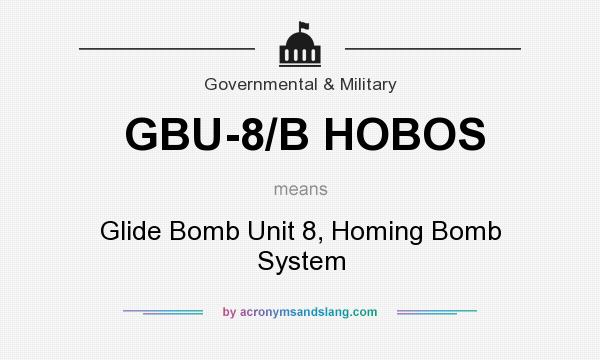 What does GBU-8/B HOBOS mean? It stands for Glide Bomb Unit 8, Homing Bomb System