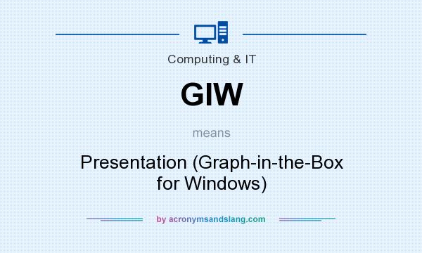 What does GIW mean? It stands for Presentation (Graph-in-the-Box for Windows)