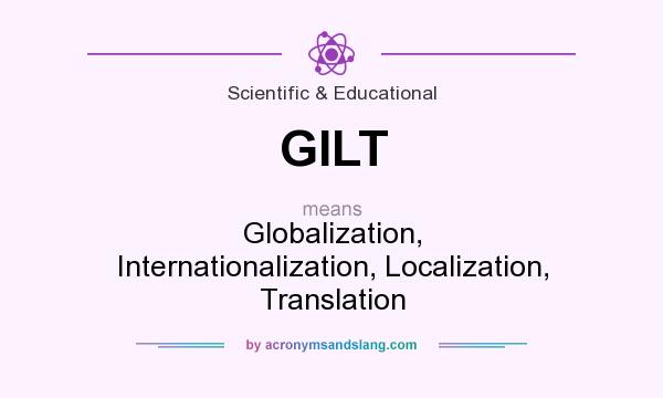What does GILT mean? It stands for Globalization, Internationalization, Localization, Translation