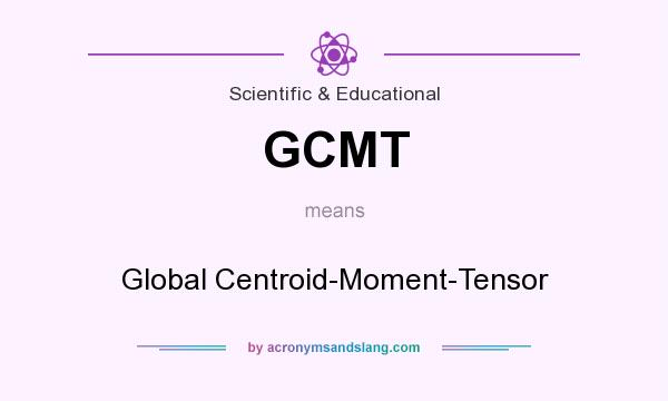 What does GCMT mean? It stands for Global Centroid-Moment-Tensor