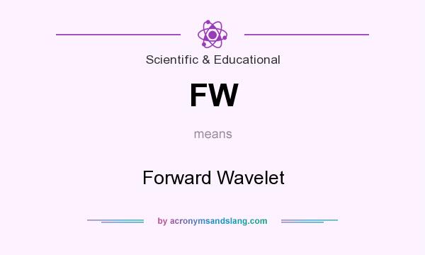 What does FW mean? It stands for Forward Wavelet