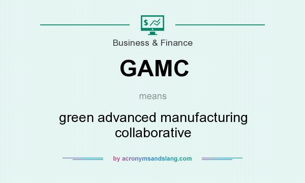 What does GAMC mean? It stands for green advanced manufacturing collaborative