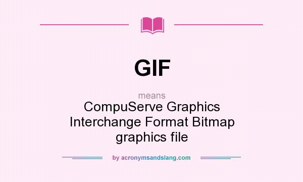 What does GIF mean? It stands for CompuServe Graphics Interchange Format Bitmap graphics file