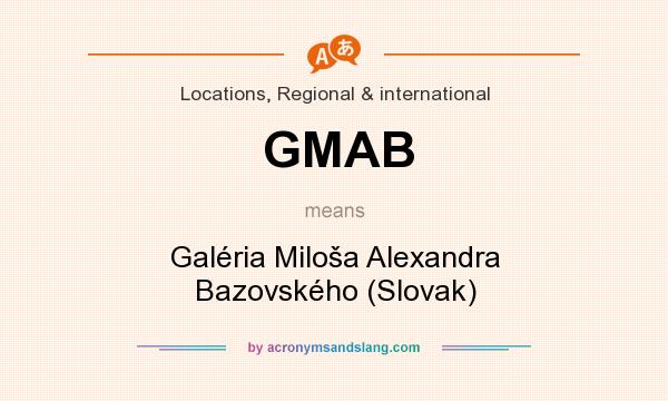 What does GMAB mean? It stands for Galéria Miloša Alexandra Bazovského (Slovak)