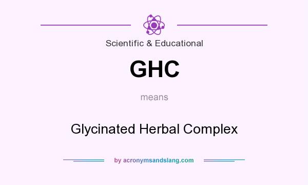 What does GHC mean? It stands for Glycinated Herbal Complex