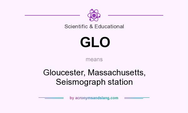 What does GLO mean? It stands for Gloucester, Massachusetts, Seismograph station