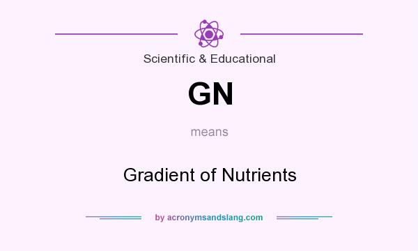 What does GN mean? It stands for Gradient of Nutrients