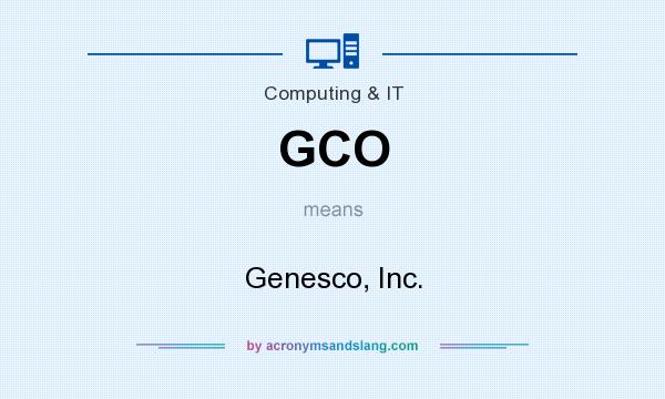 What does GCO mean? It stands for Genesco, Inc.