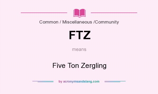 What does FTZ mean? It stands for Five Ton Zergling