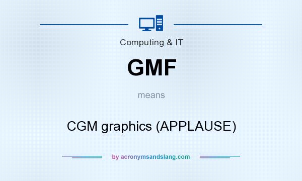 What does GMF mean? It stands for CGM graphics (APPLAUSE)