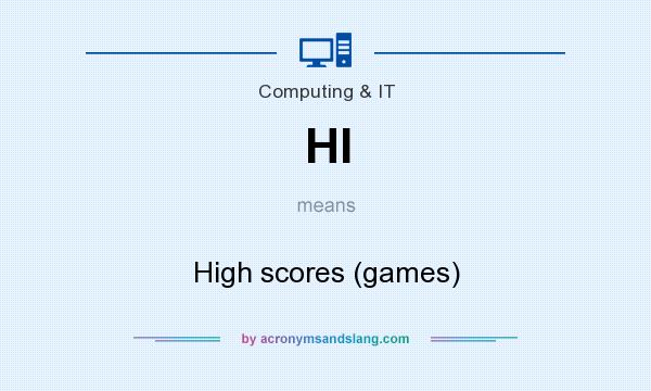 What does HI mean? It stands for High scores (games)