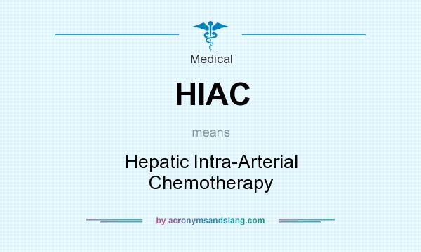 What does HIAC mean? It stands for Hepatic Intra-Arterial Chemotherapy