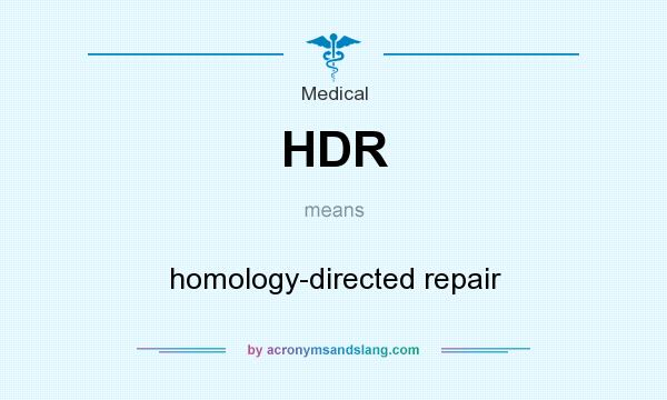 What does HDR mean? It stands for homology-directed repair