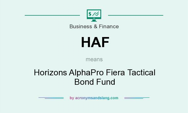 What does HAF mean? It stands for Horizons AlphaPro Fiera Tactical Bond Fund