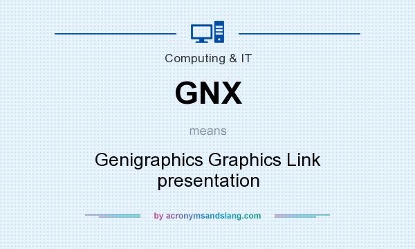 What does GNX mean? It stands for Genigraphics Graphics Link presentation