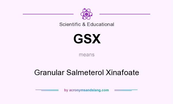 What does GSX mean? It stands for Granular Salmeterol Xinafoate
