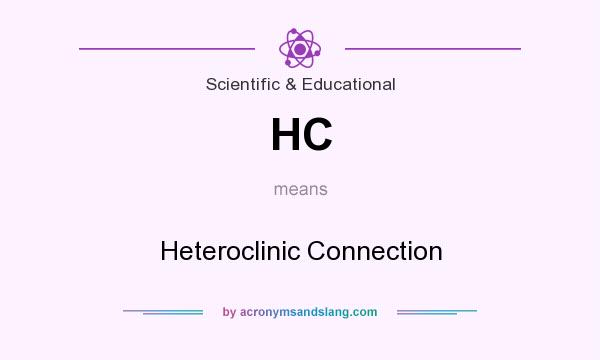 What does HC mean? It stands for Heteroclinic Connection