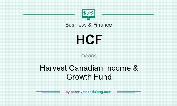 What does HCF mean? It stands for Harvest Canadian Income & Growth Fund