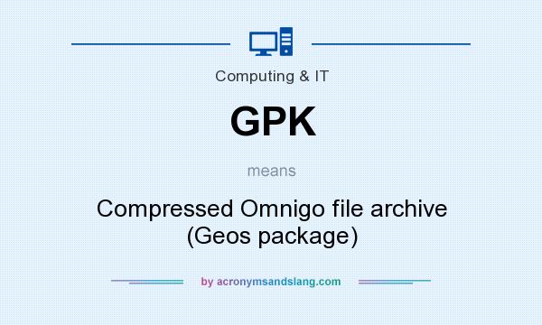 What does GPK mean? It stands for Compressed Omnigo file archive (Geos package)