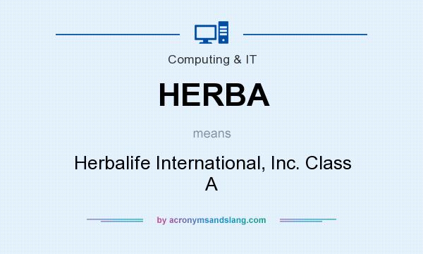 What does HERBA mean? It stands for Herbalife International, Inc. Class A