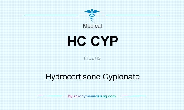 What does HC CYP mean? It stands for Hydrocortisone Cypionate