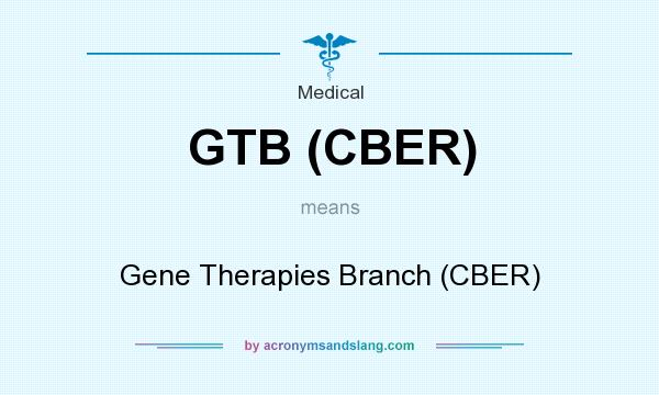 What does GTB (CBER) mean? It stands for Gene Therapies Branch (CBER)