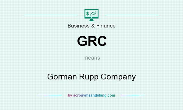 What does GRC mean? It stands for Gorman Rupp Company