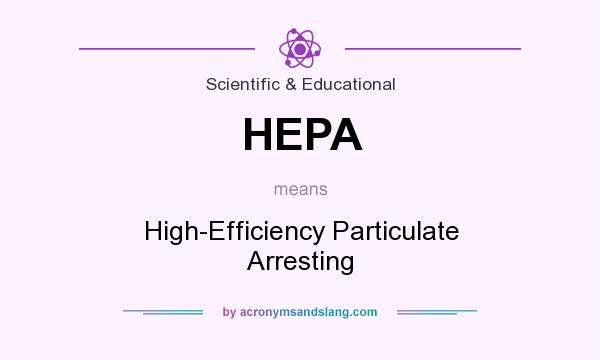What does HEPA mean? It stands for High-Efficiency Particulate Arresting