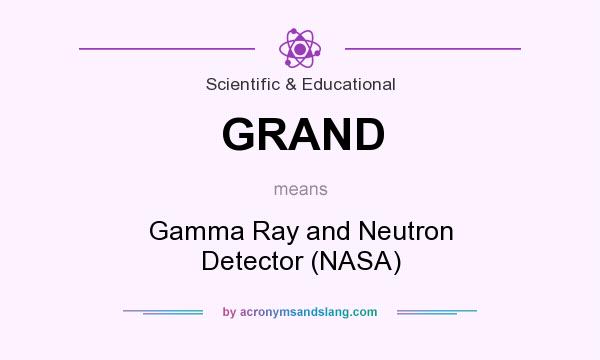 What does GRAND mean? It stands for Gamma Ray and Neutron Detector (NASA)