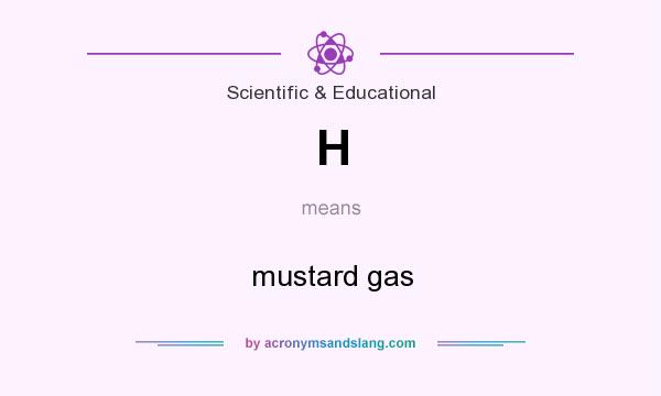 What does H mean? It stands for mustard gas