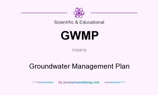What does GWMP mean? It stands for Groundwater Management Plan