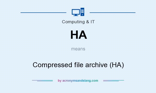 What does HA mean? It stands for Compressed file archive (HA)