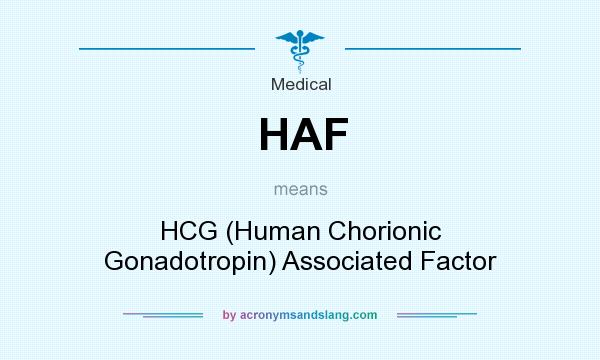 What does HAF mean? It stands for HCG (Human Chorionic Gonadotropin) Associated Factor
