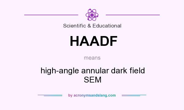 What does HAADF mean? It stands for high-angle annular dark field SEM