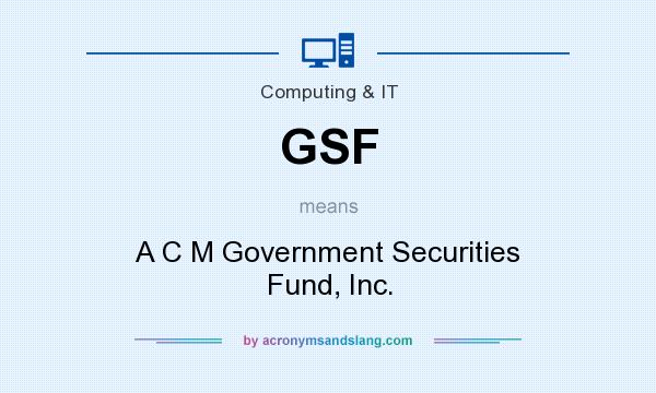 What does GSF mean? It stands for A C M Government Securities Fund, Inc.