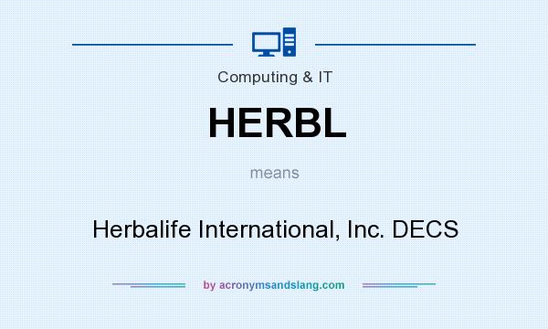What does HERBL mean? It stands for Herbalife International, Inc. DECS