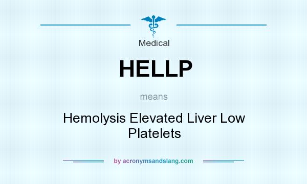 What does HELLP mean? It stands for Hemolysis Elevated Liver Low Platelets