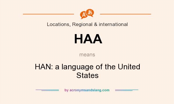 What does HAA mean? It stands for HAN: a language of the United States